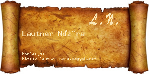 Lautner Nóra névjegykártya